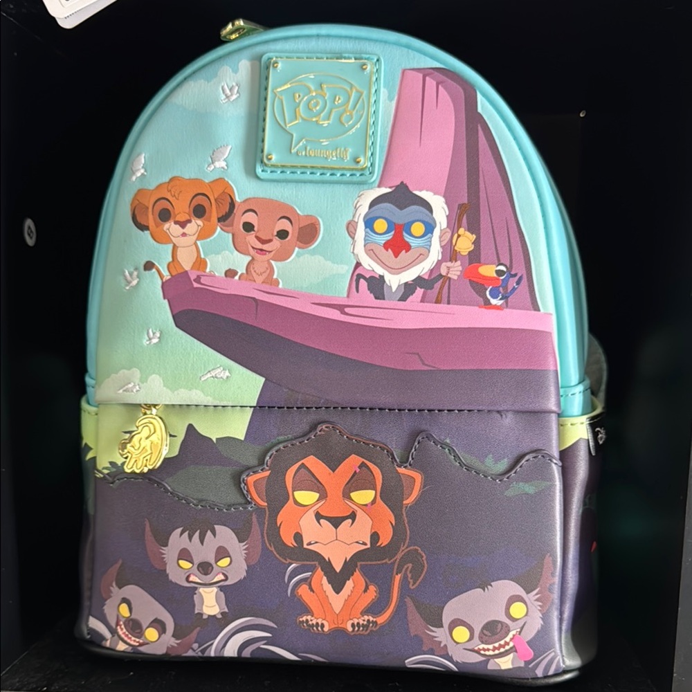 Pop Blue and Green Backpack Whimsical Design